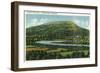 Lookout Mountain, Tennessee - Panoramic View of the Mountain from Chattanooga-Lantern Press-Framed Art Print