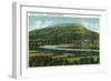 Lookout Mountain, Tennessee - Panoramic View of the Mountain from Chattanooga-Lantern Press-Framed Art Print