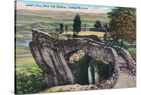 Lookout Mountain, Tennessee - Rock City Gardens, View of Lover's Leap-Lantern Press-Stretched Canvas