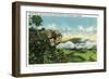 Lookout Mountain, Tennessee - Scenic View from Sunset Rock on the Mountain-Lantern Press-Framed Art Print