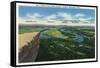 Lookout Mountain, Tennessee - View 7 States from Point Lookout: AL, TN, KY, VA, NC, SC, GA-Lantern Press-Framed Stretched Canvas