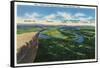 Lookout Mountain, Tennessee - View 7 States from Point Lookout: AL, TN, KY, VA, NC, SC, GA-Lantern Press-Framed Stretched Canvas