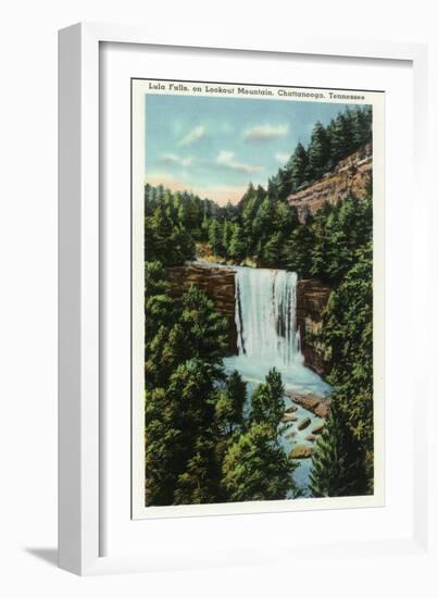 Lookout Mountain, Tennessee - View of Lula Falls-Lantern Press-Framed Art Print