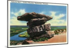 Lookout Mountain, Tennessee - View of Umbrella Rock-Lantern Press-Mounted Art Print
