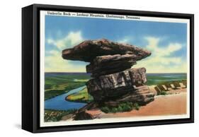 Lookout Mountain, Tennessee - View of Umbrella Rock-Lantern Press-Framed Stretched Canvas