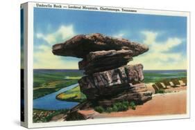 Lookout Mountain, Tennessee - View of Umbrella Rock-Lantern Press-Stretched Canvas