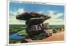 Lookout Mountain, Tennessee - View of Umbrella Rock-Lantern Press-Mounted Premium Giclee Print