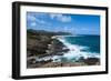 Lookout over Sandy Beach, Oahu, Hawaii, United States of America, Pacific-Michael-Framed Photographic Print