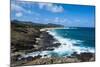 Lookout over Sandy Beach, Oahu, Hawaii, United States of America, Pacific-Michael-Mounted Photographic Print