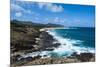 Lookout over Sandy Beach, Oahu, Hawaii, United States of America, Pacific-Michael-Mounted Photographic Print