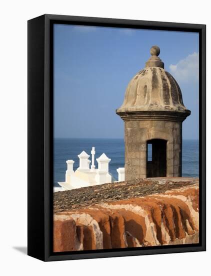 Lookout Tower at Fort San Cristobal, Old San Juan, Puerto Rico, Caribbean-Dennis Flaherty-Framed Stretched Canvas