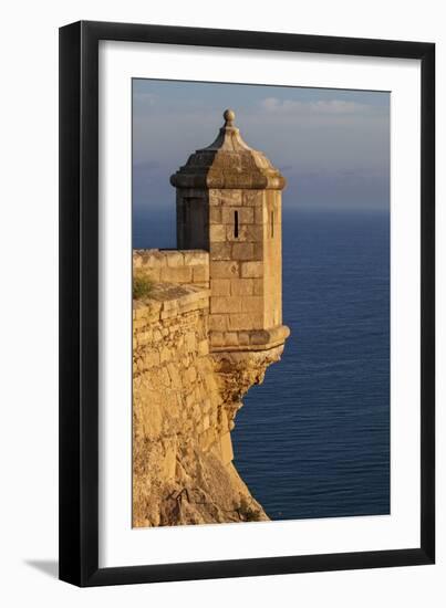 Lookout Tower of Santa Barbara Castel Overlooking the Bay of Alicante, Costa Brava, Alicante-Cahir Davitt-Framed Photographic Print