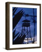 Lookout Tower Outside a Fortified Village During Vietnam War-Larry Burrows-Framed Photographic Print