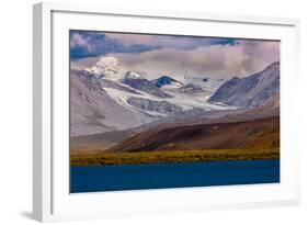 Lookout view of Glacier and Mountains off Richardson Highway, Route 4, Alaska-null-Framed Photographic Print