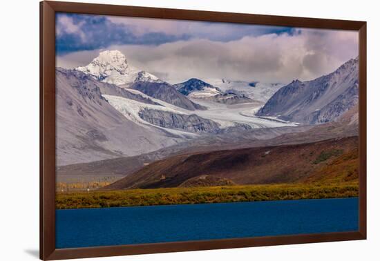 Lookout view of Glacier and Mountains off Richardson Highway, Route 4, Alaska-null-Framed Photographic Print