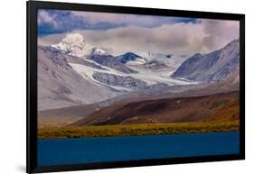 Lookout view of Glacier and Mountains off Richardson Highway, Route 4, Alaska-null-Framed Photographic Print