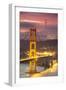 Loom - Misty Foggy Golden Gate Nights at San Francisco-Vincent James-Framed Photographic Print