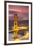 Loom - Misty Foggy Golden Gate Nights at San Francisco-Vincent James-Framed Photographic Print