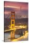 Loom - Misty Foggy Golden Gate Nights at San Francisco-Vincent James-Stretched Canvas