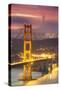 Loom - Misty Foggy Golden Gate Nights at San Francisco-Vincent James-Stretched Canvas