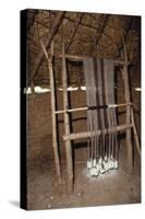 Loom with chalk loom weights, Butser Iron Age Farm, c20th century-CM Dixon-Stretched Canvas