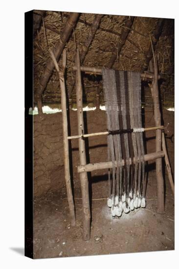 Loom with chalk loom weights, Butser Iron Age Farm, c20th century-CM Dixon-Stretched Canvas