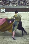 Bullfighter Manuel Benitez, Known as "El Cordobes," Sweeping His Cape Aside the Charging Bull-Loomis Dean-Photographic Print