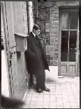 Christian Dior's Successor Yves Saint Laurent Standing Alone After Attending Dior's Funeral-Loomis Dean-Photographic Print