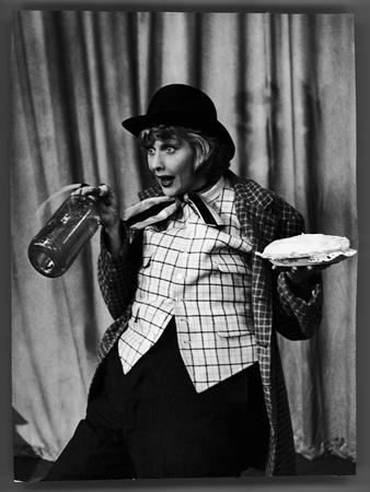 Comedienne Lucille Ball Clowns During TV Episode of "I Love Lucy"
