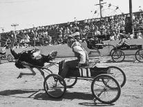 Racers During the Ostrich Racing, Grange County Fair-Loomis Dean-Photographic Print