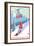 Loon Mountain Park - Snowboarder and Tram-Lantern Press-Framed Art Print