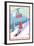 Loon Mountain Park - Snowboarder and Tram-Lantern Press-Framed Art Print