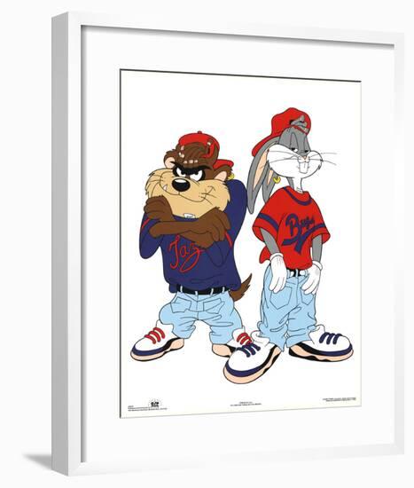 Looney Tunes Bugs Bunny and Tazmanian Devil Kris Kross-null-Framed Poster