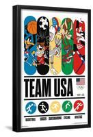 Looney Tunes x Team USA - Bars-Trends International-Framed Poster