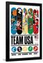 Looney Tunes x Team USA - Bars-Trends International-Framed Poster