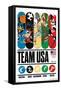 Looney Tunes x Team USA - Bars-Trends International-Framed Stretched Canvas