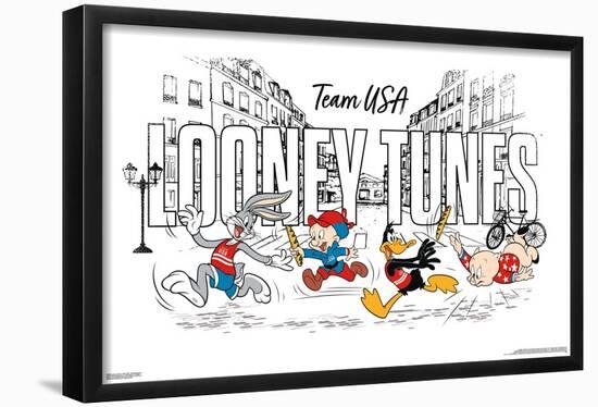 Looney Tunes x Team USA - Illustrated Race-Trends International-Framed Poster