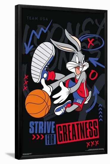 Looney Tunes x Team USA - Strive For Greatness-Trends International-Framed Poster