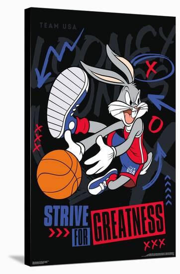 Looney Tunes x Team USA - Strive For Greatness-Trends International-Stretched Canvas