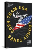 Looney Tunes x Team USA - Surfing-Trends International-Stretched Canvas