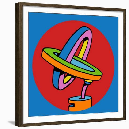 Loop Duo Circle-Howie Green-Framed Giclee Print