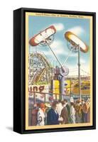 Loop-O-Plane Ride, Coney Island, New York City-null-Framed Stretched Canvas