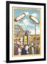 Loop-O-Plane Ride, Coney Island, New York City-null-Framed Art Print