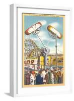 Loop-O-Plane Ride, Coney Island, New York City-null-Framed Art Print