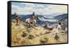Loops and Swift Horses are Surer than Lead-Charles Marion Russell-Framed Stretched Canvas