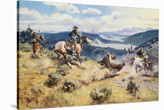 Loops and Swift Horses are Surer than Lead-Charles Marion Russell-Stretched Canvas