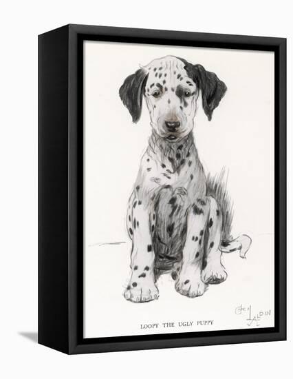 Loopy the Ugly Puppy-Cecil Aldin-Framed Stretched Canvas