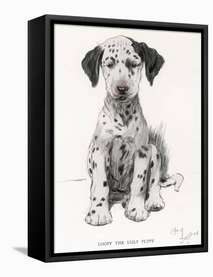 Loopy the Ugly Puppy-Cecil Aldin-Framed Stretched Canvas