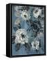 Loose Flowers on Dusty Blue II-Silvia Vassileva-Framed Stretched Canvas