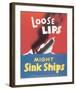 Loose Lips Might Sink Ships-null-Framed Art Print